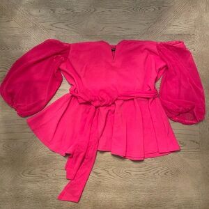 Hot pink peplum top